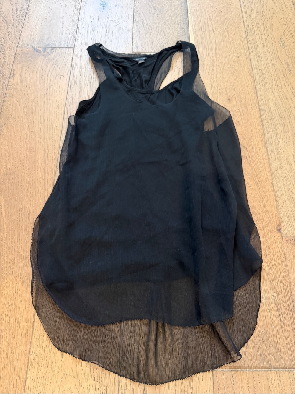 Black Sheer Multi Layered Tank | Business Casual